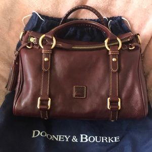 Florentine small satchel in crimson